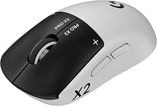 Logitech PRO X2 SUPERSTRIKE Lightspeed Wireless Gaming Mouse, Ultra-Fast Performance, Ultra Lightweight (61 g), Customizable Click Haptics, USB-C Charging, for PC/Mac/Laptop - White