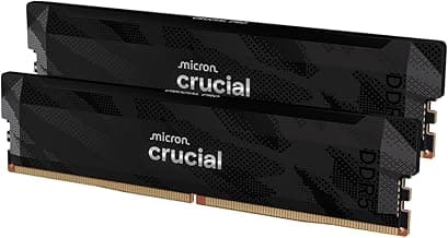 Crucial Pro DDR5 RAM 32GB Kit (2x16GB), 6400MHz CL32, Overclocking Desktop Gaming Memory, Intel XMP 3.0 & AMD Expo Compatible, Black - CP2K16G64C32U5B