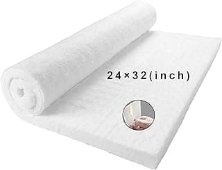 32" x24" x1" (Thick) Ceramic Fiber Blanket Fireproof Insulation Baffle Rated to 2400F, High-Temperature Resistance for Oven Stoves, Kilns, Forges