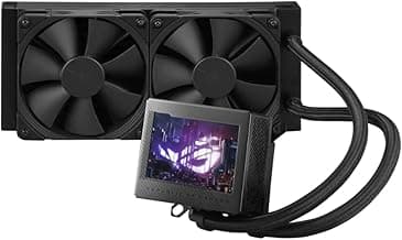 ASUS ROG Ryujin III 240 All-in-one Liquid CPU Cooler with 240mm Radiator. Asetek 8th gen Pump, 2X Noctua industrialPPC 120mm Fans, 3.5” Color LCD