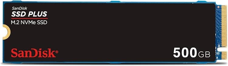 SANDISK 500GB SSD Plus M.2 NVMe SSD - PCIE Gen 3.0, Up to 2,400 MB/s - Internal Solid State Drive - SDSSDA3N-500G-G26