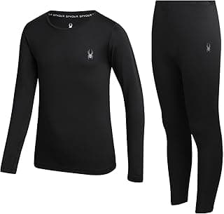 Kids Thermal Underwear Set - 2 Piece Moisture Wicking Insulated Girls Boys Thermal Set Base Layer Long Johns for Kids