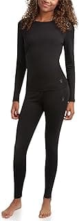 Womens Thermal Underwear Set - 2 Piece Fleece Lined Moisture Wicking Long Johns for Women Base Layer for Cold Weather