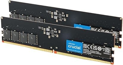 Crucial 32GB DDR5 RAM Kit (2x16GB), 4800MHz (PC5-38400) CL40 Desktop Memory, UDIMM 288-Pin, Compatible with 13th Gen Intel Core and AMD Ryzen 7000 - CT2K16G48C40U5