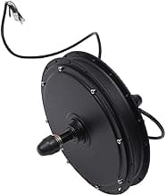 Rear Wheel Hub Motor 48V 1000W Aluminium Alloy E-Bike Mid Drive Motor with Disc Brake, Brushless Gearless, 460RMP 50N.M, for Rear Wheels of Bicycles with Dropouts of 5.31", Black
