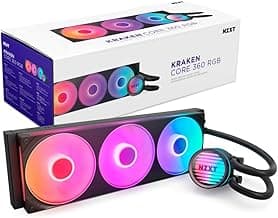NZXT Kraken Core 360 RGB - AIO CPU Liquid Cooler - 360 mm Radiator - 360 mm Single-Frame Fan - Compatible with AMD® AM5/AM4 & Intel® LGA 1851/1700/1200/115X - Black