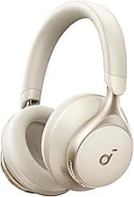 Soundcore by Anker, Space One, Active Noise Cancelling Headphones, 2X Stronger Voice Reduction, 40H ANC Playtime, App Control, LDAC Hi-Res Audio, Comfortable Fit, Clear Calls, Bluetooth 5.3 (White)