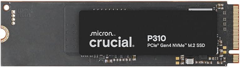 Crucial P310 1TB SSD, PCIe Gen4 NVMe M.2 2280, Up to 7,100MB/s, for Laptop, Desktop (PC), & Handheld Gaming Consoles, Includes Acronis Data Recovery Software, Solid State Drive - CT1000P310SSD801