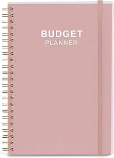 Budget Planner - Monthly Finance Organizer with Expense Tracker Notebook to Manage Your Money Effectively, Undated Finance Planner/Account Book, Start Anytime, 1 Year Use, A5, Rose