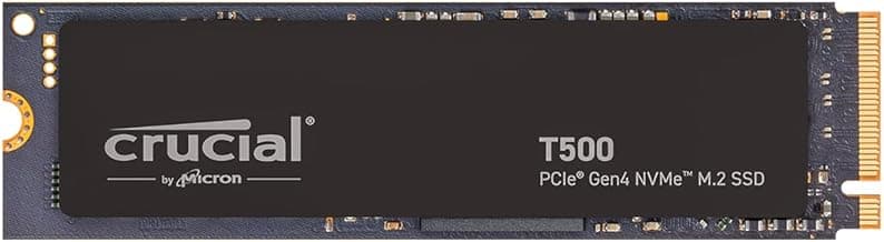 Crucial T500 PCIe Gen4 NVMe 1TB SSD, Up to 7,300MB/s, TLC NAND, Laptop & Desktop (PC) Compatible, for Creatives and Gamers, Solid State Drive, Includes 1Mo Adobe CC – CT1000T500SSD8