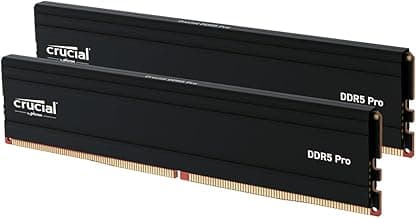 Crucial Pro 32GB DDR5 RAM Kit (2x16GB), 6000MHz (or 5600MHz or 5200MHz or 4800MHz) Desktop Memory UDIMM 288-pin, Compatible with 13th Gen Intel Core and AMD Ryzen 7000 - CP2K16G60C48U5