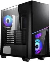 MSI MPG SEKIRA 100R Mid Tower Gaming PC Case (4 x 120mm ARGB Fans, Insta-Light Loop, USB 3.2 Gen2 Type-C, E-ATX, M-ATX, Mini-ITX, Tempered Glass Window, Magnetic Dust Filter, Top Vent Lid)