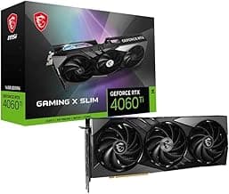 GeForce RTX 4060 Ti Gaming X Slim 16G Graphics Card - NVIDIA RTX 4060 Ti, 16GB GDDR6 Memory, 18Gbps, PCIe 4.0, Twin Frozr 9, RGB, DLSS3