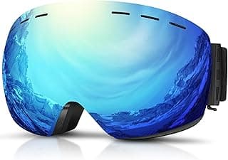 DADA-PRO Ski Goggles Men Women Snowboard Goggles Over Glasses OTG Anti Fog Snow Goggles Frameless 100% UV Protection