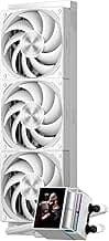 PCCOOLER AIO CPU Cooler - 3 Pack F5 R120 Case Fans - 2.4 Inch IPS LCD Screen 360mm Liquid Cooler Compatible with AM4 AM5 Intel LGA 1700/1851/20XX CPS Water Cooling(DS360 Display WH)