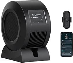 CYCPLUS Smart Indoor Cycling Fan, BLDC Motor Drive, 5 Speed Modes with Remote and APP Control, Low-Noise ANT+ Fan for indoor Bike Trainers, Stationary/Spin Bikes, Cross Training(Groud Base)