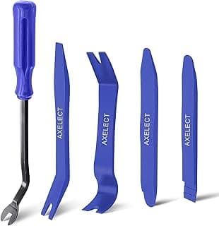 AXELECT 5 Pack Trim Removal Tool Kit, No Scratch Plastic Pry Tool Kit,Auto Trim Tool Kit Car Tools,Car Panel Door Window Tools Kit,Fastener Removal Interior Trim Tools