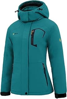 Women's Ski Snow Jacket Warm Winter Waterproof Coat Snowboard Rain Jacket Hooded Windproof Windbreaker