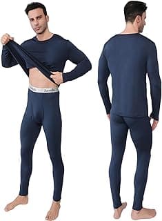 Long Johns Thermal Underwear for Men Fleece Lined Base Layer Set, Moisture Wicking Anti Odor