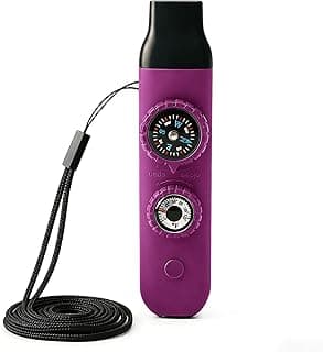 Multifunctional Survival Emergency Whistle for Kids with Compass Hiking Survival, Thermometer & Neck Lanyard | Emergency Safety Gear for Hiking, Camping, Kayaking, Boating, Climbing