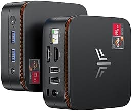 KAMRUI Essenx E1 Mini PC, AMD Ryzen 3250U (up to 3.5GHz), 8GB DDR4 RAM 256GB M.2 SSD, Mini Desktop Computer Support Dual 4K, WiFi, Ethernet for Business, Office, Home