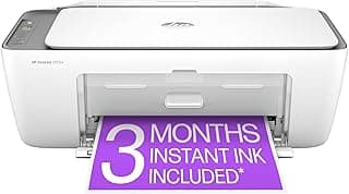 HP DeskJet 2855e Wireless All-in-One Colour Inkjet Printer, Scanner, Copier, Best for Home, 3 Months of Ink Included (588S5A)