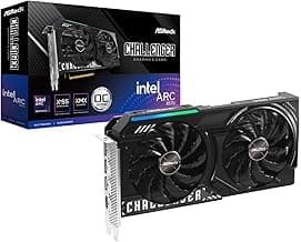 ASRock Intel Arc B570 Challenger 10GB OC GDDR6 Graphics Card, 2600 MHz GPU, 19 Gbps Memory, Dual Fan, Metal Backplate, HDMI 2.1a, DisplayPort 2.1, 0dB Cooling