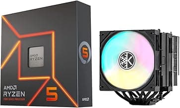 CPU Air Coolor Combo - AMD Ryzen 5 7600X CPU Processor with KINGCOOL Iron Wind 120mm ARGB CPU Air Cooler