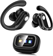 Wireless Earbuds, ENC Noise Cancelling Sport Ear Buds with Smart Charging Case, Bluetooth 5.4 Headphones, 5 EQ Over-Ear Earbuds for Sports/Workout/Gym-– Matte Black