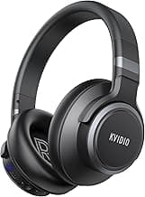KVIDIO Active Noise Cancelling Headphones, 70 Hours Playtime Bluetooth Headphones Wireless with Microphone, Transparency Mode, Deep Bass and Hi-Fi Stereo Sound Over Ear for Travel Office
