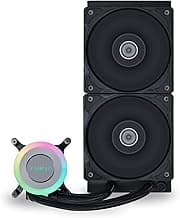 Lian Li GA II LITE 240mm AIO Liquid CPU Cooler | 2 x 120mm Performance FDB Fans, Daisy-Chain, Low Noise, All-in-One Water Cooling for Intel LGA1851/1700,AMD AM5/AM4 (GA2L24PB)