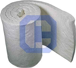 Ceramic Fiber Insulation Roll, 2300F 6LB 2"X24"X12.5', High Density Fireproof Insulation Blanket for Forge, Foundry, Furnace, Kiln, Wood Stove, Pizza Oven