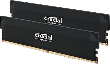 Crucial Pro 32GB DDR5 RAM Kit (2x16GB),CL36 6000MHz, Overclocking Desktop Gaming Memory, Intel XMP 3.0 & AMD Expo Compatible, Black - CP2K16G60C36U5B