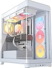 CORSAIR Frame 4500X RS ARGB Panoramic Mid-Tower PC Case – 3X Pre-Installed Fans, High Airflow, Modular Design, GPU Anti-Sag, Reverse Connection Motherboard Compatible – White