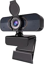 1080P PC Webcam with Built-in Noise-Canceling Microphone Physical Privacy Cover Automatic Light Compensation Ultra Wide-Angle Lens Plug and Play Suitable for Zoom/YouTube/Live/Streaming