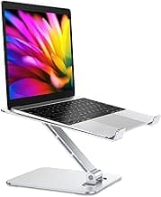 Foldable Laptop Stand, Height Adjustable Ergonomic Computer Stand for Desk, Aluminum Portable Laptop Riser Holder Notebook Mount Compatible with MacBook Pro Air, HP, Dell 10-16"
