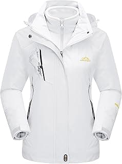 Women's 3-in-1 Winter Coats Snow Ski Jacket Waterproof Windproof Fleece Lined Winter Jacket Parka