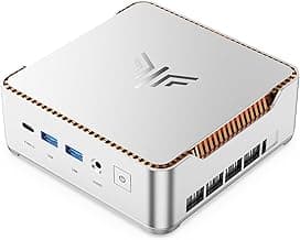 KAMRUI Hyper H2 Mini PC Windows 11 Pro, Intel Core 14450HX (Beats i7-1195G7/12700H), 16GB RAM 512GB PCIe4.0 SSD, Triple 4K, HDMI, DP, USB-C, Ethernet, Mini Desktop Computer for Office, Business