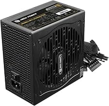 HIGH POWER 750W 80 Plus Gold Certified PC Power Supply ATX 3.0 Compatible & PCIe 5.0 Compliant, Active PFC with Whisper 120mm Fan for Quiet Operation, and Reliable Performance