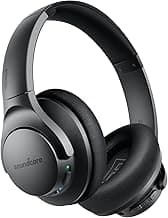 Soundcore Anker Life Q20 Hybrid Active Noise Cancelling Headphones, Wireless Over Ear Bluetooth Headphones, 60H Playtime, Hi-Res Audio, Deep Bass, Foam Ear Cups, Travel, Office, USB-C Charging