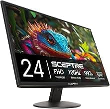 New! Sceptre 24-inch Gaming Monitor 100Hz FreeSync 2X HDMI 1X VGA Build-in Speakers, Machine Black 2026 (E248W-FW100TR Series)
