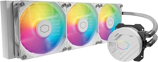 Cooler Master 360L Core AIO CPU Liquid Cooler – 360mm Radiator, 3X ARGB PWM Fans, Patented Gen S Dual-Chamber Pump, Quiet Cooling & Easy Installation, AMD AM5/AM4 & Intel LGA 1851/1700, White
