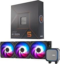MICRO CENTER CPU AIO Combo - AMD Ryzen 5 7600X Processor with MSI MAG Coreliquid A13 360 AIO ARGB CPU Liquid Cooler 360mm Radiator LGA 1700/1851 / AM5/ AM4 Compatible