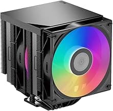 PCCOOLER CPU Air Cooler Dual Tower, 6×6mm Heatpipes, 120mm ARGB PWM Fan, Copper Reflow Base, Anti-Deformation Bracket, Intel LGA1851/1700 & AMD AM5 Compatible (RT620Pro TC ARGB Black)