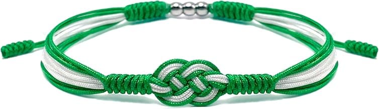 Infinity Country Proud Bracelet, Forever Country Flag Color Tibetan Bracelet, Surfer String Wrap Bracelet for Men, Women, Forever Friendship, Luck and Protection