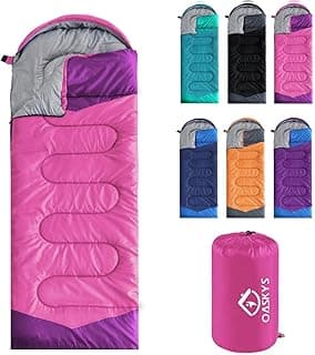 oaskys Camping Sleeping Bag - 3 Season Warm & Cool Weather - Summer Spring Fall Lightweight Waterproof for Adults Kids - Camping Gear Equipment, Traveling, and Outdoors