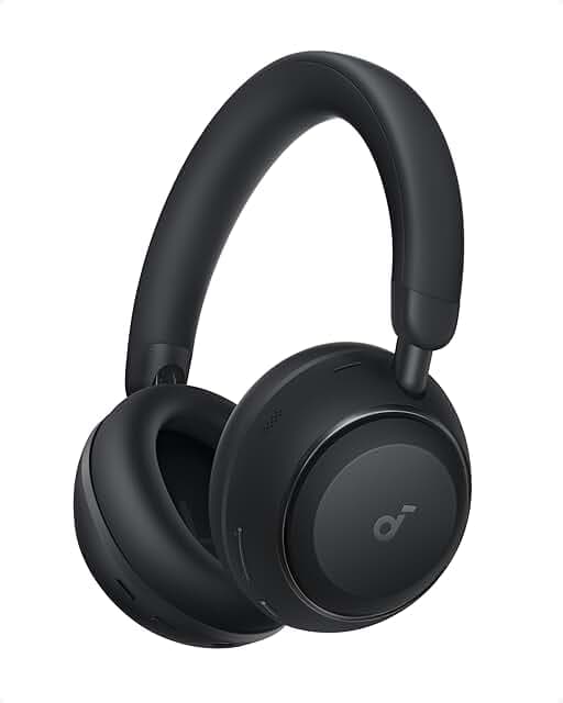 Soundcore Space 2 by Anker, Active Noise Cancelling Headphones, Comfortable Fit, 50H Playtime, LDAC Hi-Res Wireless Audio, Dual Connection, Clear Calls, Bluetooth 6.1, Nap Mode, Wearing Detection