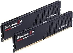 G.SKILL Ripjaws S5 Series DDR5 RAM (Intel XMP 3.0 & AMD Expo) 32GB (2x16GB) 6000MT/s CL36-36-36-96 1.35V Desktop Computer Memory U-DIMM - Matte Black (F5-6000J3636F16GX2-RS5K)