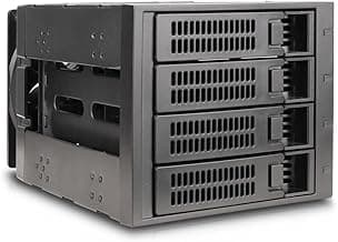 Rosewill Internal Hard Drive Enclosure - 3 x 5.25 to 4 x 3.5 Hot-Swap Enclosure - SATA I/II/III/ & SAS HDD - RSV-SATA-Cage-34