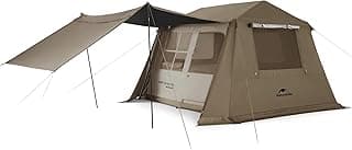 Naturehike Camping Tent, Instant Tent Family Cabin Tent for 4 Person/6 Person/9Person,4Season Tent with Mesh Window,Waterproof Breathable Pop Up Tent for Camping,Hiking,Travel,Backyard, Easy to Set Up